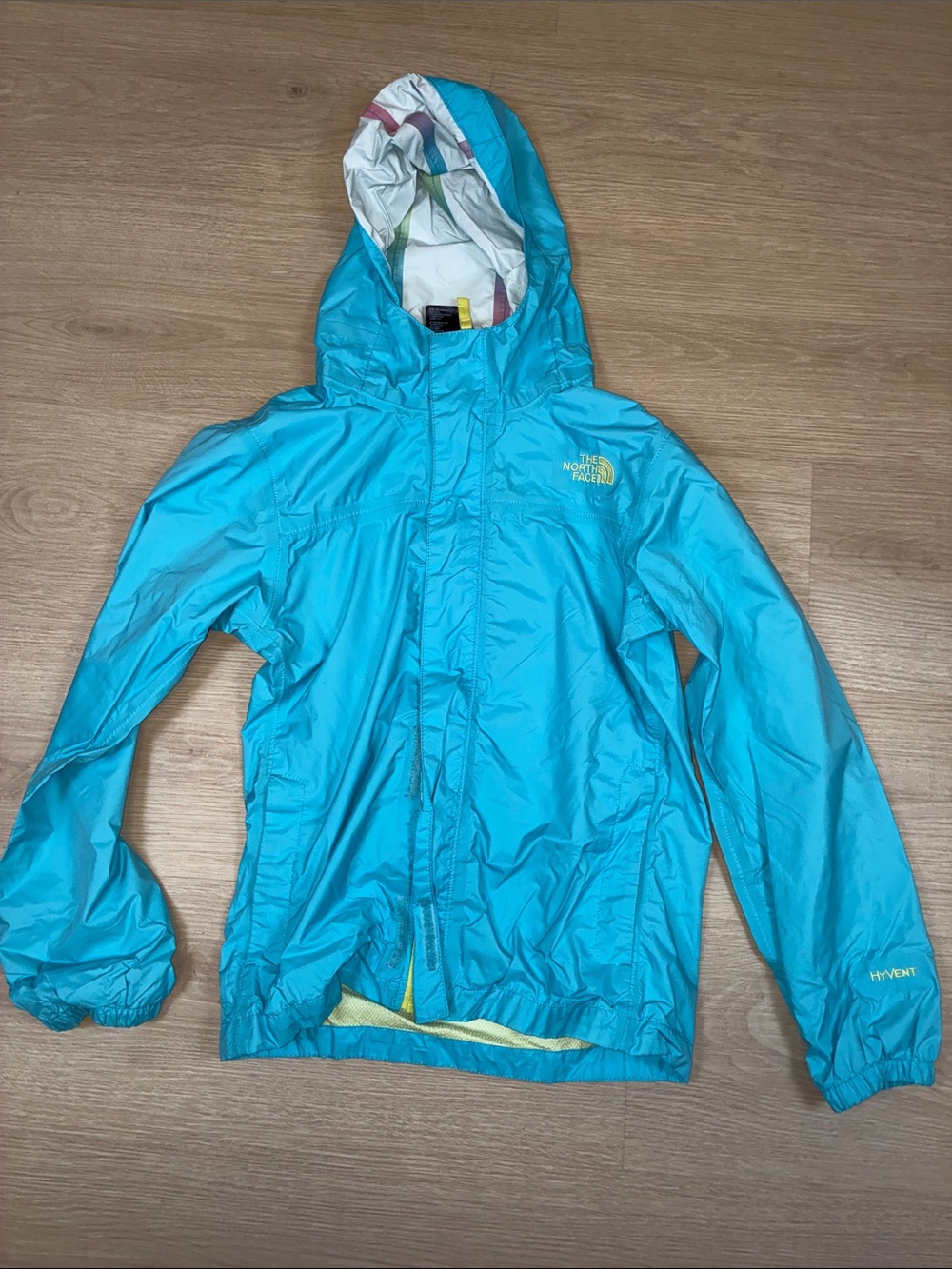 The North Face Kids' Bright Turquoise Hooded Rain Jacket